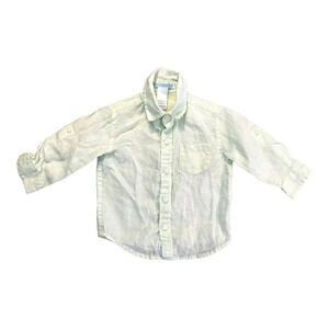 Janie & Jack | Baby Linen Button Down (6-12 mos) 💚